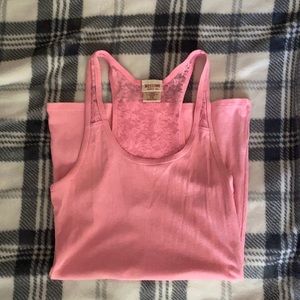 Missimo Pink Lace Tank Top Size Large